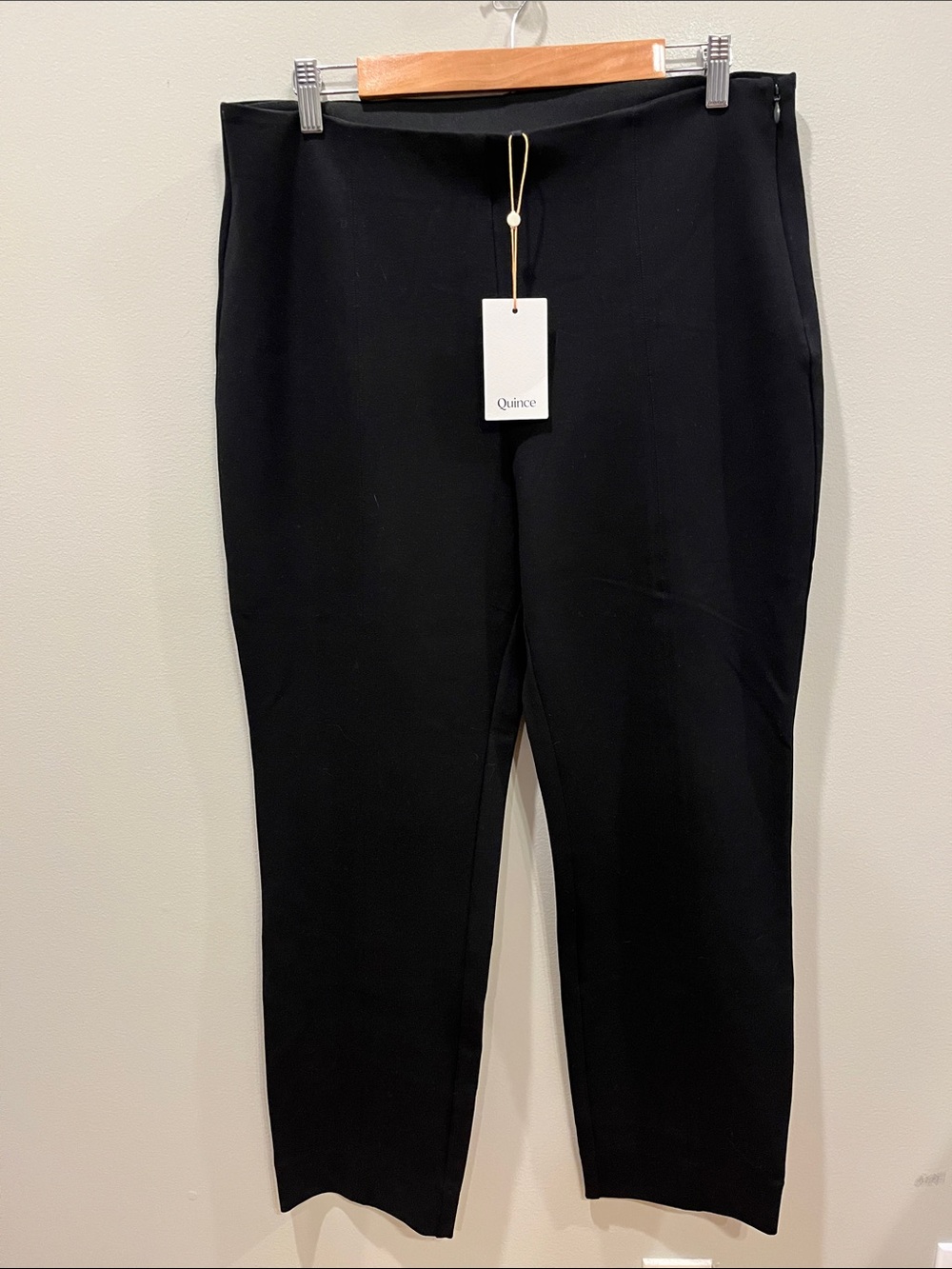 Quince Black Ponte Ankle Pants